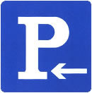 左侧停车位标志